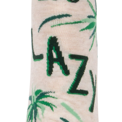 It's Lazy Time Ankle Socks- single sock front view