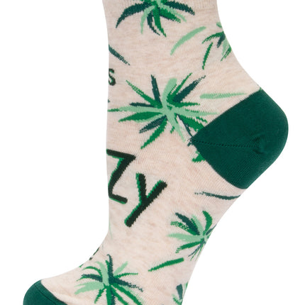It's Lazy Time Ankle Socks- single sock left side view