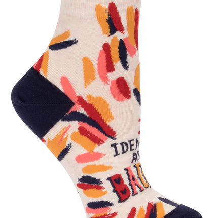 I Identify As A Badass Ankle Socks- single sock right side view