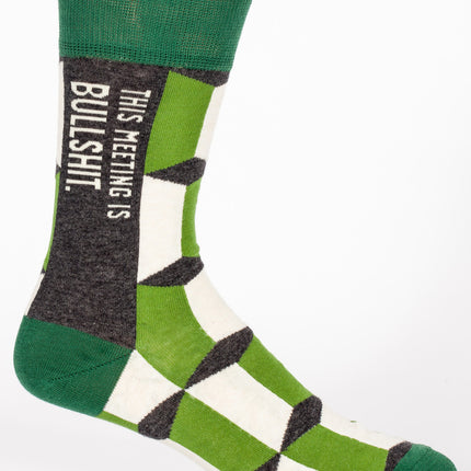 This Meeting is Bullshit  Men's Socks- single sock right side view