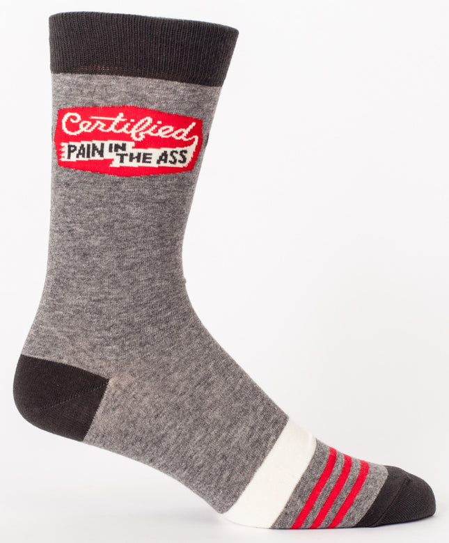 Certified Pain In The Ass Men's Socks- single sock right side view