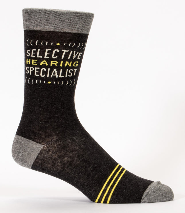 Selective Hearing Specialist Men's Socks- single sock side view