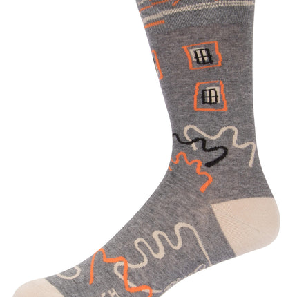 Here Comes Cool Dad Men's Socks- single sock left side view