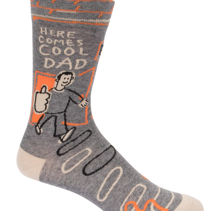 Here Comes Cool Dad Men's Socks- single sock right side view