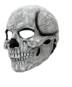 White Skull Mask- left angled ivew