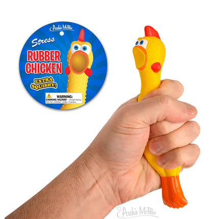 Stress Rubber Chicken- being squeezed