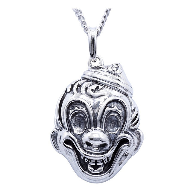 Halloween Clown Sterling Silver Necklace TTBX106  front