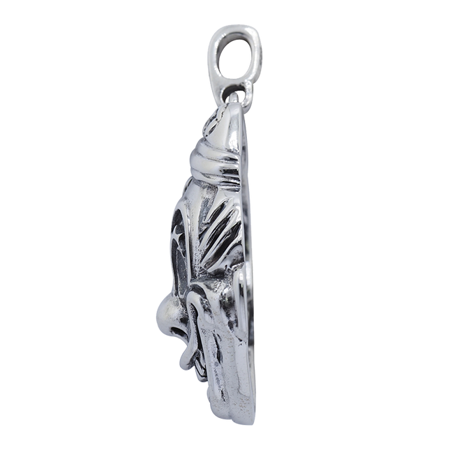 Halloween Clown Sterling Silver Necklace TTBX106 left side