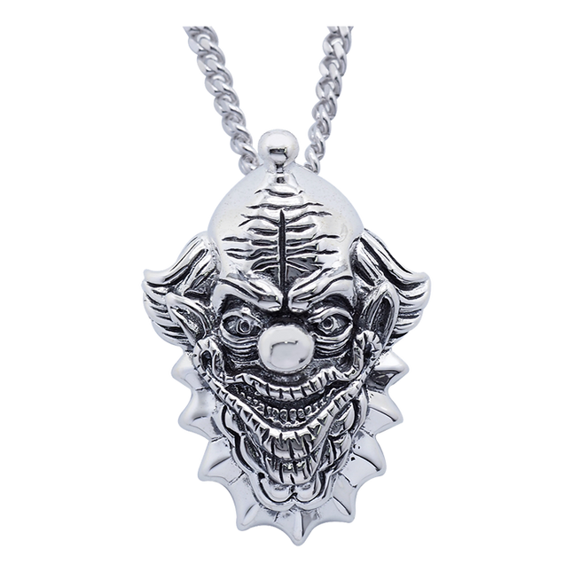 Space Clown Sterling Silver Pendant Necklace  front