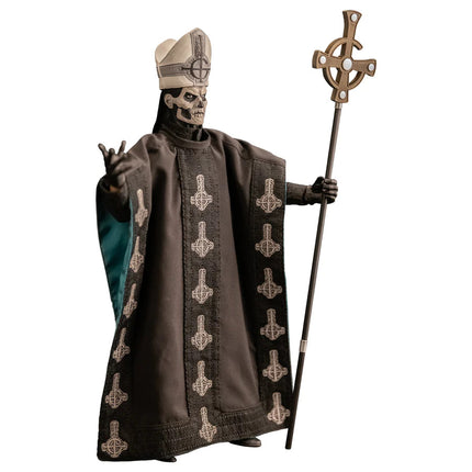 Ghost - Papa Emeritus II 1:6 Scale Figure- with staff angled view
