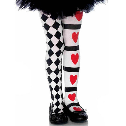 Harlequin Heart Child Tights