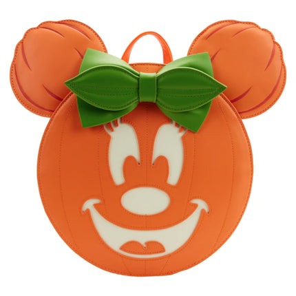 Minnie Mouse Pumpkin Glow In The Dark Mini Backpack- front view