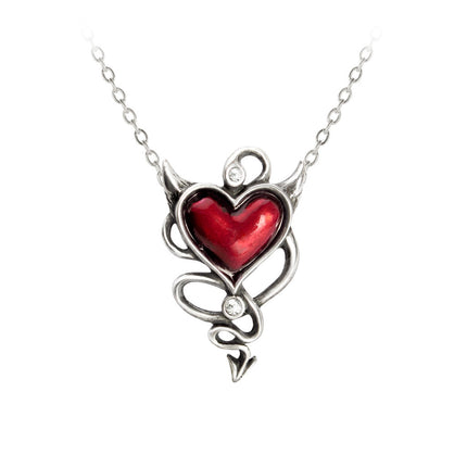Devil Heart Pendant- close up