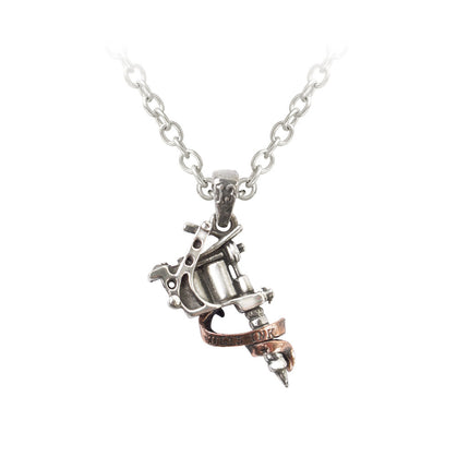 Tattoo Gun Pendant- close up