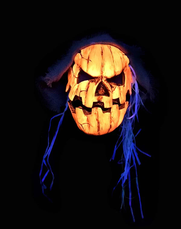 UV Orange Pumpkin Mask- glowing