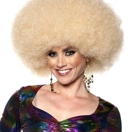 Jumbo Afro Wigs- blonde, front view