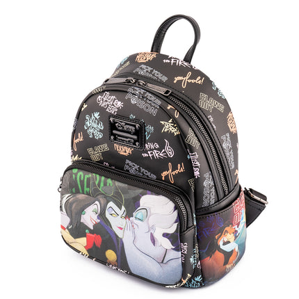 Disney Villains Club Mini Backpack- top angled view