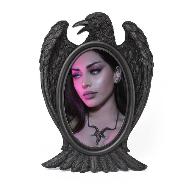 Black Raven Photo Frame- photo in frame
