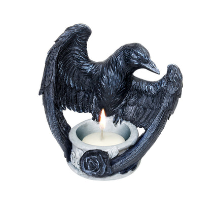 Raven Tea Light Holder- front view