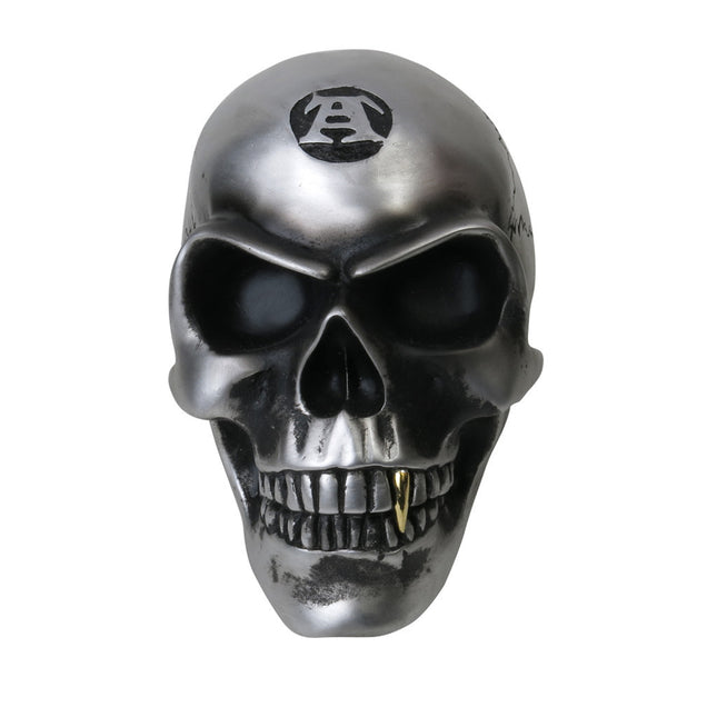 Large Metalized Colored Skull- front view