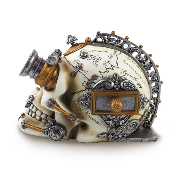 Erasmus Darwin's Steam-Cerebrum Skull- left side view