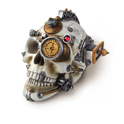 Erasmus Darwin's Steam-Cerebrum Skull- left angled view