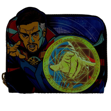 Marvel Doctor Strange Multiverse Glow In The Dark Wallet- glowing front view