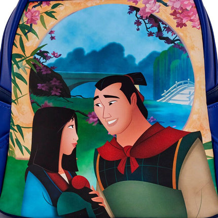 Mulan Castle Light Up Mini Backpack- close up back view