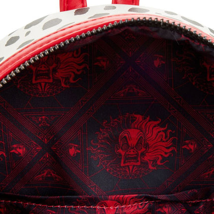 101 Dalmatians Villains Scene Cruella Mini Backpack- inside lining print