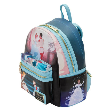 Cinderella Princess Scene Mini Backpack- top angled view