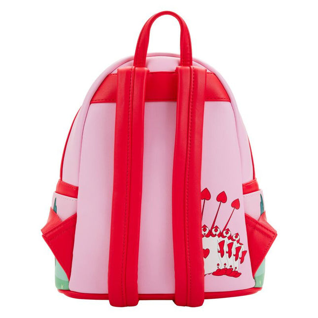 Alice In Wonderland Painting The Roses Red Mini Backpack- back view