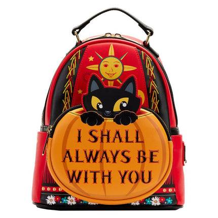 Hocus Pocus Dani Binx Mini Backpack- front view binx pulled up