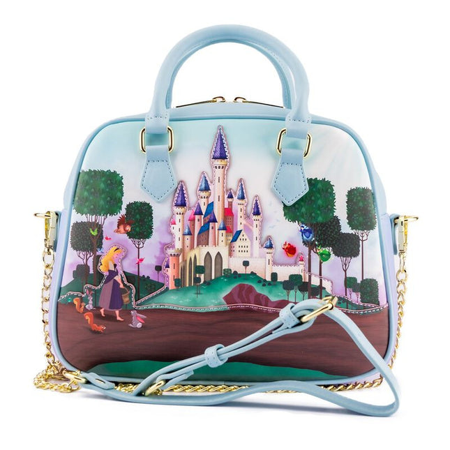 Sleeping Beauty Castle Crossbody Bag- front view