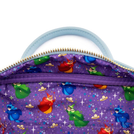 Sleeping Beauty Castle Crossbody Bag- inside print