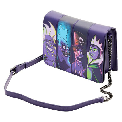 Disney Villains In The Dark Crossbody Bag- top angled view