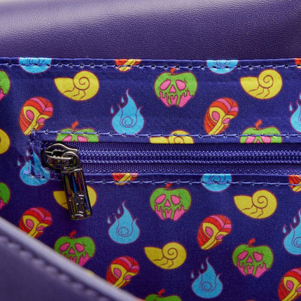 Disney Villains In The Dark Crossbody Bag- inside lining print