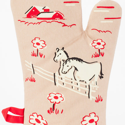 I Hate Everyone Too Oven Mitt- back view