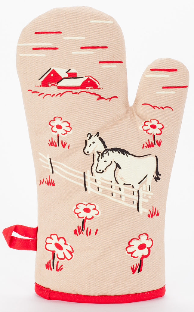 I Hate Everyone Too Oven Mitt- back view