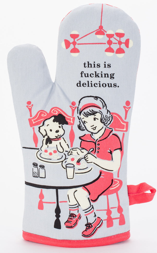 Fucking Delicious Oven Mitt- front view