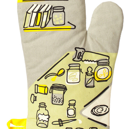 Droppin' A Recipe Oven Mitt- back view