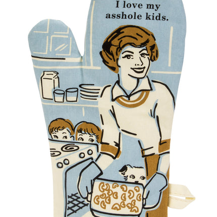 Love My Asshole Kids Oven Mitt- front view