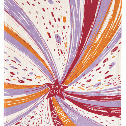 Superpower Dish Towel- unfolded