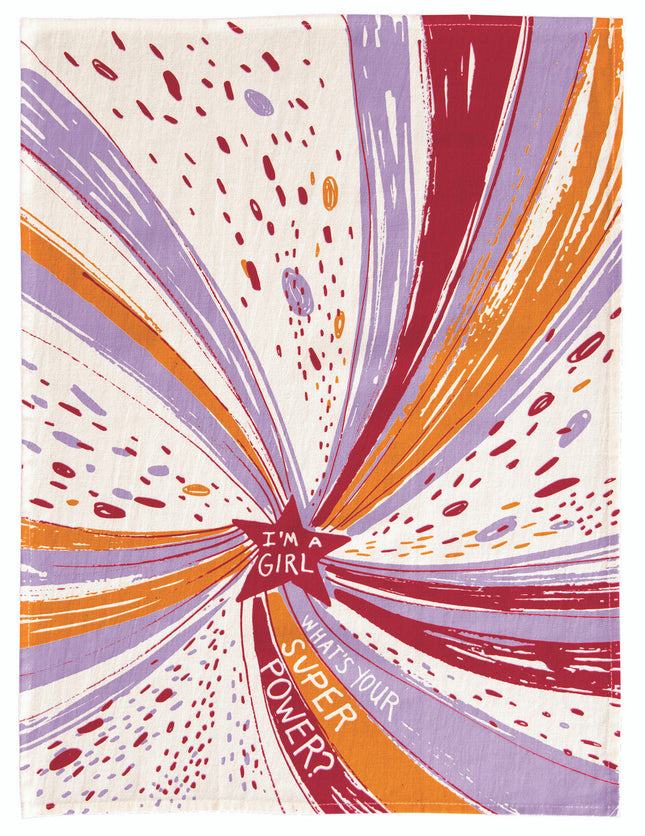Superpower Dish Towel- unfolded