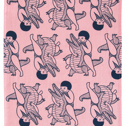Scares Your Family Dish Towel- unfolded