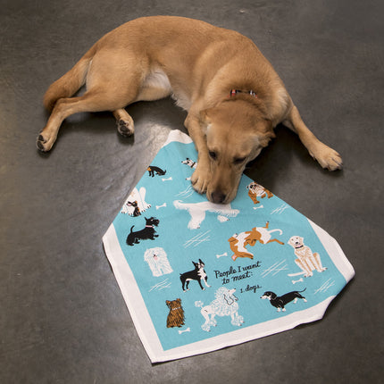 People To Meet: Dogs Dish Towel- with dog model