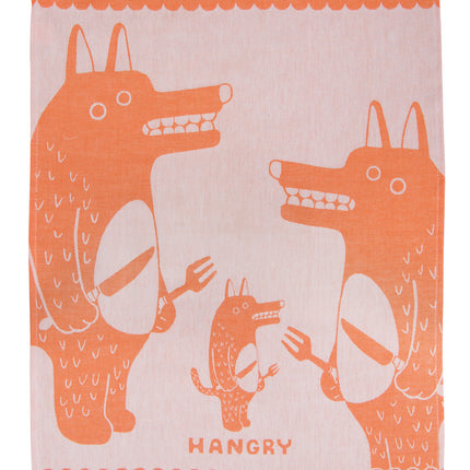 Hangry Dish Towel- unfolded