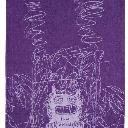 Low Blood Sugar Dish Towel- unfolded