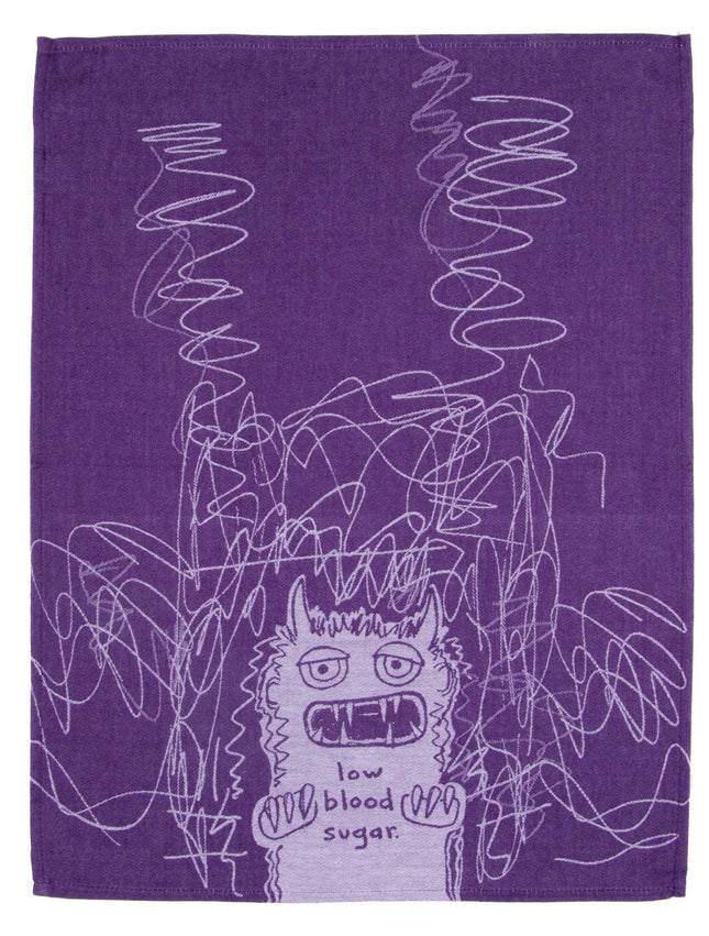 Low Blood Sugar Dish Towel- unfolded