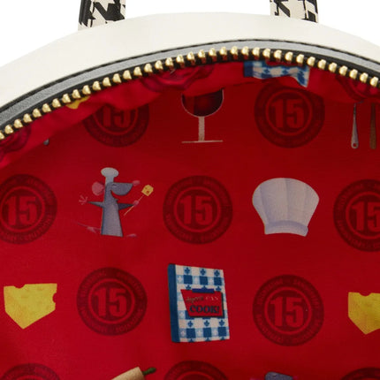 Ratatouille 15th Anniversary Little Chef Glow In The Dark Mini Backpack- inside lining print
