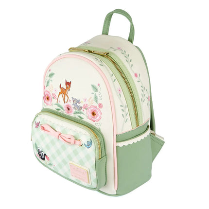 Bambi Spring Time Gingham Mini Backpack- angled top view